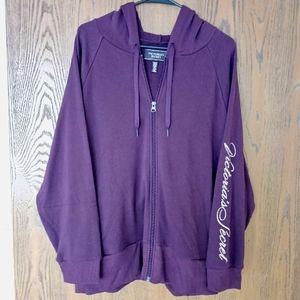 Victoria's Secret plush knit NWT zip up hoodiesize XL